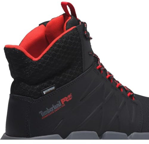 Timberland PRO Morphix Stivali Antinfortunistici Uomo (43,5 EU) (Nero, Rosso)