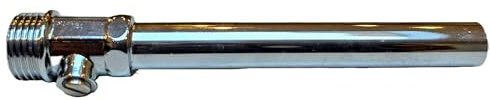 TC Radiator Valve TRV Tail Extension 110mm with Slotted Isolating Valve 1/2 BSP Chrome