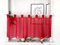 Devola Scheibengardinen Voile Kurzgardine mit Schlaufen Modern Bistrogardine Transparent Fenstervorhang Kurz Gardine Einfarbig Fenstergardinen Küche HxB 60x145cm Rot 1 Stück
