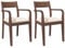 vidaXL Sillas de Comedor con Cojines 2 uds Madera Maciza marrón Caucho