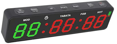 BONKZEBU Reloj de Temporizador de Gimnasio Portátil, Temporizador Digital de Intervalo de Entrenamiento Recargable Magnético, con Cronómetro, para Boxeo de Garaje en el Hogar