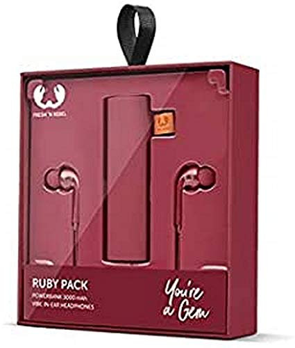 Fresh 'n Rebel Gift Pack Akkuladegerät Bordeaux 3000 mAh - Externe Batterien (Burdeo, Handy/Smartphone, Zylinder, 3000 mAh, USB, 5 V)