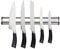 Equilibrium by Rockingham Forge 6 Piece Magnetic Knife Holder Rack Set, Stainless Steel
