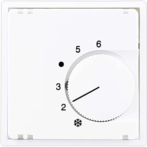 REV 0208890106 Studio, Abdeckung für Heizungsregler (Wechselkontakt), Bedienfeld Thermostat Heizung, weiss