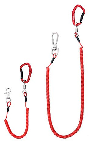 HERCULES M4 Strapazierfähiges Angel-Schlüsselband, Rot, 45 cm plus 15 cm
