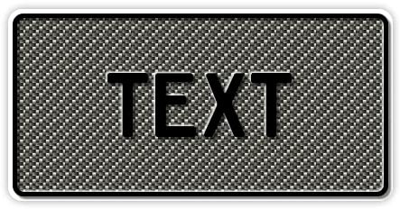 Fun Schild | Muster&Motive | Fun Kennzeichen | Wunschkennzeichen | Namensschild | 300 x 150 mm | Geprägte Kennzeichen aus Aluminium individuell mit Wunschtext gestalten (Carbon)