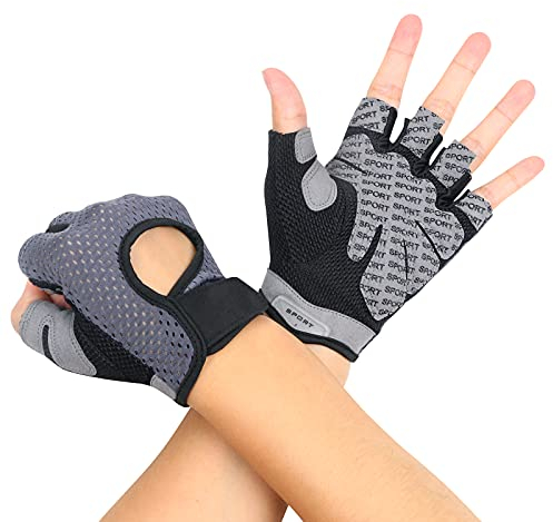 flintronic Gants de Fitness, 1 Paire Gants Respirants, pour Entraînements, Gym, Gymnastique, Halterophilie, Fitness, Barre de Traction, pour Unisexe