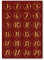 DIY Adventskalender Zahlenaufkleber mit 24 Zahlen - Weihnachtsaufkleber in versch. Farben - ca. 4.5 x 4.5 cm pro Sticker - zum basteln für Kinder & Erwachsene - Farbe: Rot