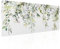 Sage Green Leaves Gaming Mouse Pad XL Spring Summer Floral Extended Large Desk Mat White Big Mousepad Non-Slip Rubber Base Stitched Edge Long Desk Pad for Desktop Office Computer Gamer,31.5×11.8 in