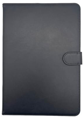 Groov-e Universal Folio Case 7-8” Tablets - Compatible with iPad, Fire, Lenovo, Samsung - Black Faux Leather Case with Integrated Stand for 7-8 Inch Tablets - UK
