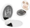 Pumwoy Compact Mirror with UV Camera, Travel Mirror Lighted Makeup Mirror 1.2x Magnification and Adjustable Brightness, Pocket Mirror Sunscreen Testing Mirror LED USB Charging