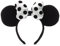 Disney Store Offizieller Walt Disney World Minnie Maus Ohren Haarreif in Monochrom, Unisex Samt-Finish Kopf-Accessoire mit Schleife für Erwachsene - Einheitsgröße