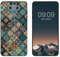 WUACYEAMING für LG G6 Hülle,Mode Schutzhülle Schwarz Handyhülle mit Aesthetic Muster Weich Silikon Dünn TPU Stoßfeste Kratzfest Schutzhülle Cover-Holzmaserung Rahmen
