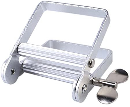Toothpaste Tubes Squeezer Dispenser Metal Tubes Squeezer For Tooth Paste/Paint Tubes/Cosmetics/Color/Hand Creams/Artist/Hair Salon/Painter XQ2449xhyr155 (Silver, One Size)