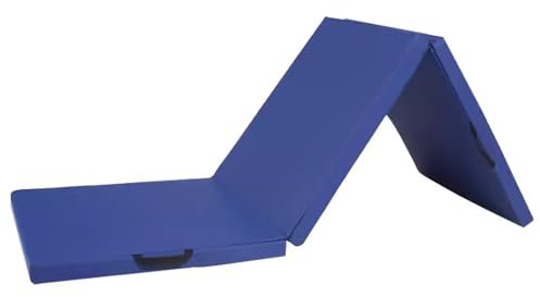 5 cm dicke, dreifach gefaltete Gymnastikmatte mit Tragegriffen, PU-Leder-Fitnessmatte for Gymnastik, Yoga, leichte und tragbare Tumbling-Matten, schützende Bodenunterlage for das Heim-Fitnessstudio (