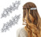 Qianyu 2 Stück Kristall Haarspangen Glitzer Kristallperle Haarklammer Silber Strass Haarspangen Blume Hochzeit Kopfbedeckung Elegante Strass Haarschmuck Braut Kopfbedeckung Deko für Frauen Mädchen