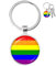 Lpitoy LGBT Regenbogen Gay & Lesbian Pride Bisexueller Stolz Transgender Pride Doppelseitiger Glaskugel-anhänger-schlüsselanhänger