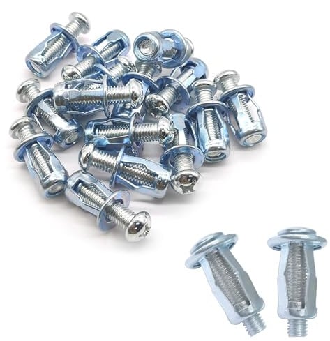 Vordpe 15 tacos de metal para cavidades, M8 x 30, tacos de metal, tacos huecos, tacos para cavidades Fischer, tacos para placas de yeso, tacos de metal, tacos de expansión