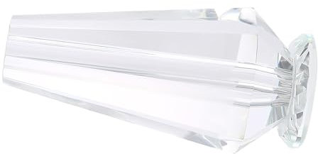 Rankomu Vase en cristal transparent, 1 vase rose pour rose en cristal, décoration artisanale pour la maison, design élégant, idéal pour les arrangements floraux, 25,4 cm de haut