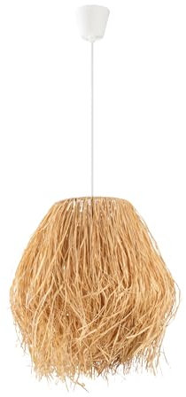 LightLogic Hängelampe ARILAS - Pendelleuchte Esstisch Boho Style mit E27 Fassung und Beige Lampenschirm - Elegante Hängeleuchte Geflochten für Wohnzimmer und Schlafzimmer- Stilvolle Deckenlampe