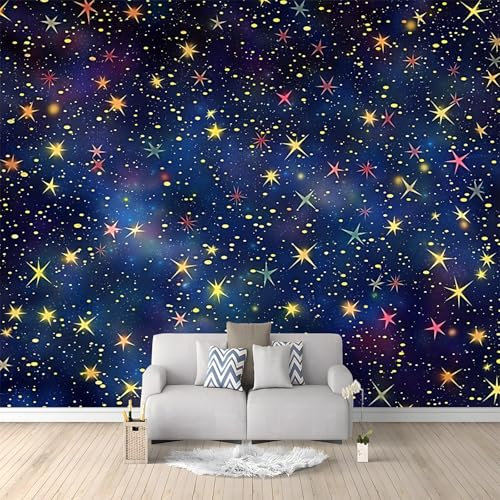 Tapete Wandgemälde Himmel Voller Sterne Vliestapete 250 x 175 cm Wandtapete Blau Wandtapete Wohnzimmer Esszimmer Kinderzimmer Concealer Wanddekoration