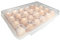 Eierbox für 24 Eier, eierbehälter, eier aufbewahrung kühlschrank, eierhalter kühlschrank, Transparent Weiß