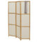 IDMarket - Raumteiler aus Holz und Stoff, beige