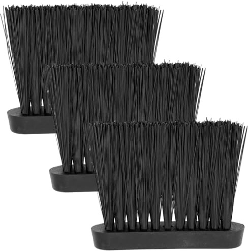 Ciieeo Kaminbürste 3 Stück aus Kunststoff Schwarz mit Umfassender Rußentfernung für Holzofen und Kamin zum Reinigen Beim Outdoor Entertaining