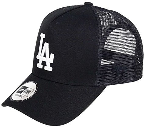 New Era Los Angeles Dodgers Black White Edition A-Frame Adjustable Trucker Cap - One-Size