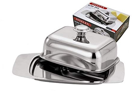 Stainless Steel Butter Dish with Lid Butter Storage Serving Dish Tray Container
