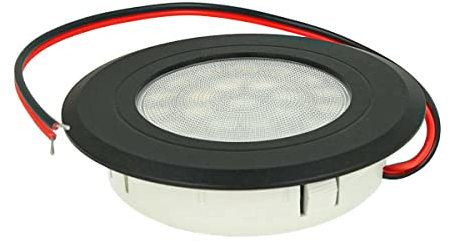Mini LED Einbaustrahler Dimmbarer Touch Dimmer Ein Aus DC 12V 2,5W Rundes Loch 60mm (SCHWARZ, 4500K)