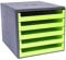 Schubladenbox, Gehäuse Anthrazit, Lime-Green
