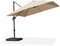 PURPLE LEAF 3 X 3 M Square Garden Cantilever Parasol, Large Square Patio Umbrella with Crank Handle and Tilt for Balcony and Outdoor, Beige