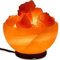 AIZA Himalayan Pink Salt Lamp Bowl with Natural Crystal Chunks, Switch On Off and Classic Wood Base Premium Quality Lava Lamp - Can Be Used as Home Décor