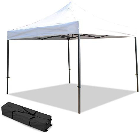 TERRE JARDIN - Tonnelle Pliante, 3 x 3 m Professionnelle - Tente Chapiteau pour Marchés, Foires, Récéptions - - Blanc