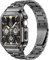 MioHHR Metal Bands avec boîtier compatible Apple Watch Band 44mm 42mm, boîtier en acier inoxydable antichoc et bande de remplacement avec étui de protection pour iWatch Series 6/5/4/SE/3/2/1，Grey