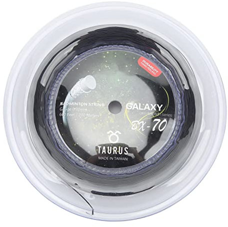 ZLXHDL BX70 Badminton-Saiten, Langlebige Nylon-Badmintonschläger-Saite Mit Hoher Elastizität 656,2 Fuß 22-28 Pfund Für Badminton-Reparaturzubehör(Schwarz)