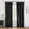MIULEE Verdunklungsvorhänge mit Kräuselband Schwarz Vorhänge Blickdicht 2er Set 140x245 cm Modern Gardinen Abdunkelnde Vorhänge Wohnzimmer Schlafzimmer Fenster Gardine Verdunkelung Thermovorhang