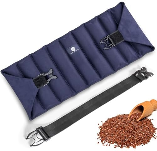 Large Heat Pads for Back Pain Relief with Adjustable Strap | Durable Cotton Wheat Bags Microwavable| Microwave Heat Pad for Cramps, Menstrual, Lumbar, Muscle Spasms