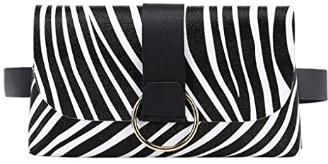 Generic Bauchtasche PU Gürteltasche Geldbörse Gürteltasche Handytasche, Zebra-Streifen