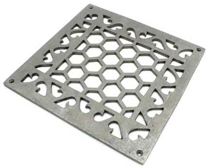 Oakcrafts - Antique Cast Iron Hexagon Air Vent Cover - 220mm