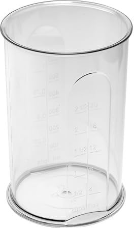 Vaso medidor compatible con/pieza de repuesto para Bosch Siemens 00657243 MFQ...MQ...MSM... Batidora de mano, batidora de mano