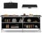 COSTWAY Campingschrank faltbar, tragbare Campingküche mit 2-stöckigen Regalen, Camping Faltschrank aus Aluminiumgestell, inkl. Tragetasche, für Picknick, Grillen, Partys, 206 x 38 x 83 cm