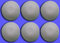 6 x 3D Edible Footballs toppers, cake cupcakes decorations (White)