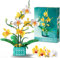 Under the Baubles Orchid Flower Building Set for Adults - Artificial Orchid Bonsai for Dinner Table Centerpieces & Home Decor - Creative Gift for Mother's Day, Anniversary, Birthday