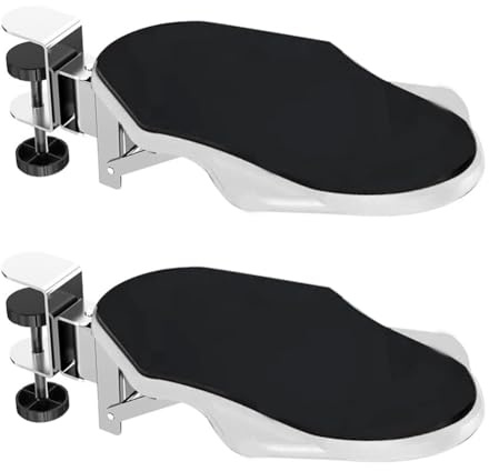 Fangxuee Extension Computer Armrest Pad Foldable Ergonomic Wrist Rest Support for Keyboard Armrest Extender Mouse Pad Holder Rack Desktop Hand Shoulder Protective Attachable Board Mousepad B