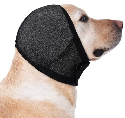 Katzinst Weiche Hundeberuhigungskapuze Angstlinderung Hundekopfhörer Geräuscheschutz Ohrenwickel gegen Hämatom Feuerwerk Ohrenabdeckung Baden Föhnen geräuschdämpfend Schlafhilfe M