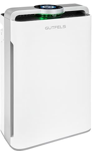 GUTFELS Luftreiniger und Luftbefeuchter, 2-in-1 Kombigerät, 4-Fach-Filtertechnologie, HEPA-11-Filter, inkl. Wassertank und Fernbedienung, für 60-70 m² Raumgröße, LR 67013 we