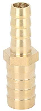 X AUTOHAUX Raccord Cannelé 14mm à 10mm raccord tuyau en laiton adaptateur connecteur droit pour air eau gazole