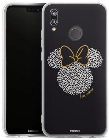 Silikon Hülle kompatibel mit Huawei P20 Lite Case transparent Handyhülle Minnie Mouse Disney Muster